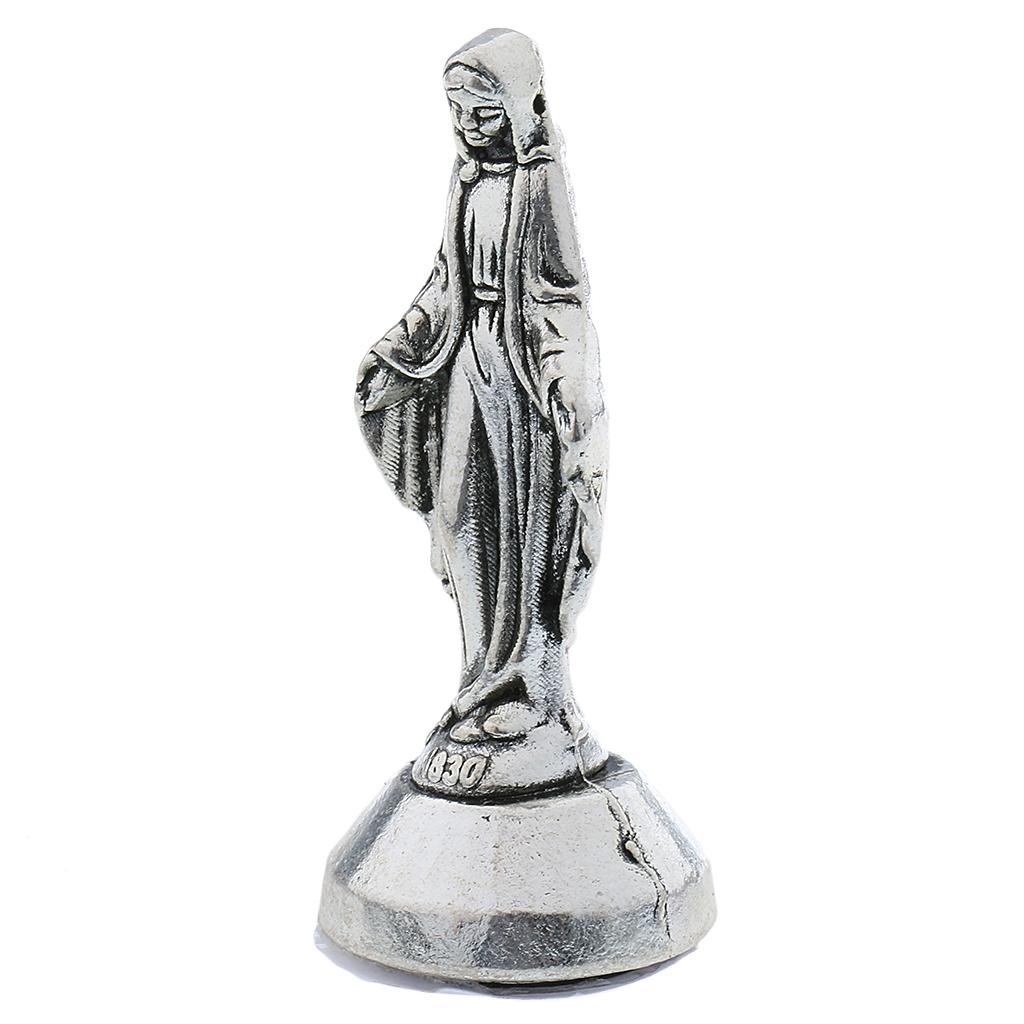 Madonna Virgin Mary Statue Alloy Bronze Decorative Sculpture Christian Ornament for Car Chapel House