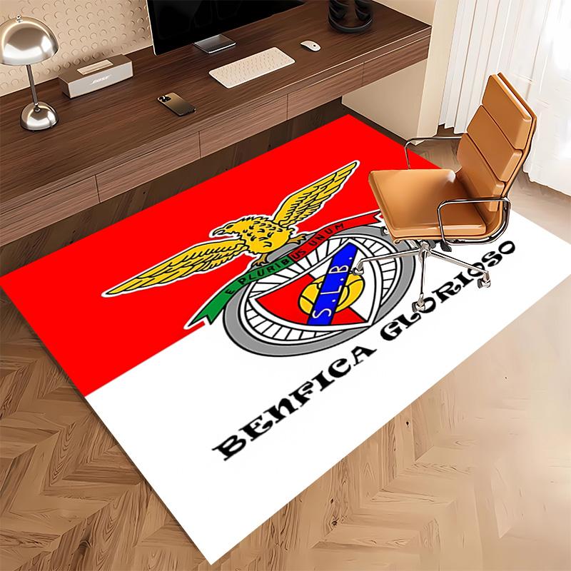 1pc Sport Lisboa e Benfica Print Area Rug - Soft, Washable Non-Slip Indoor Mat, Living Room, Home Office Decorative Rug,Office Decorative