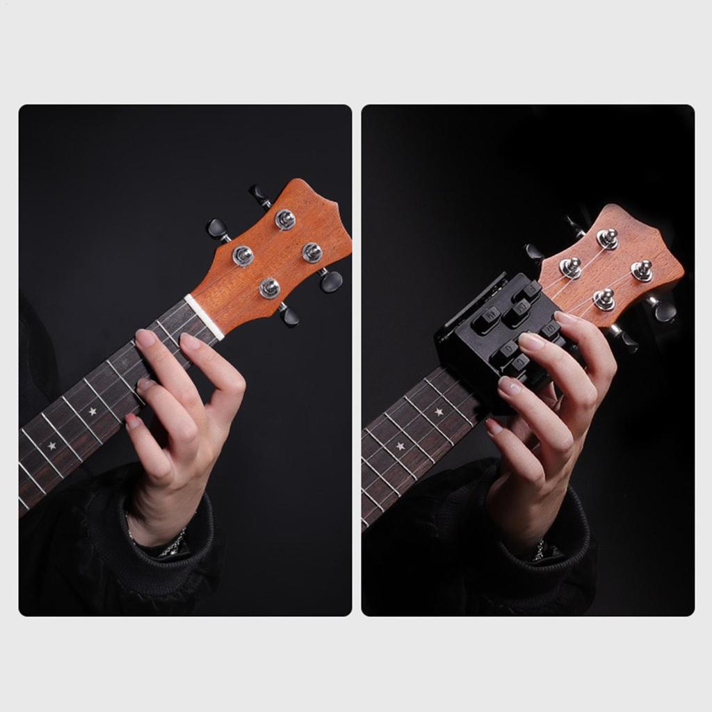 Tréninkový nástroj pro akordy na kytaru a ukulele, Pomůcka pro učení, Nástavec pro ukulele 23-26", Pomocník pro cvičení, Stiskátko akordů, Pomůcka pro výuku hudby