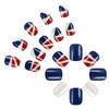 24 Pieces Independence Day Press on Nail Short Square False Nail Full Cover Acrylic Nail Stick On Nail for Women