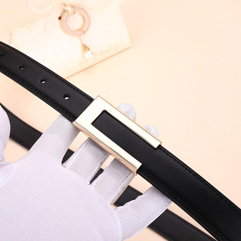 Womens Leather Belt Fashion Simple Versatile Suit Pants Genuine Cowhide Waist Strap