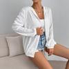 Summer Thin Long-sleeved Hooded Solid Color Coat, Autumn Hooded Shirt, Loose Top