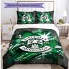 Hibernian FC Set Lenzuola Stampato 3 Pezzi Copripiumino Traspirante con Federe Biancheria da Letto Decorativa per Camera da Letto Casa