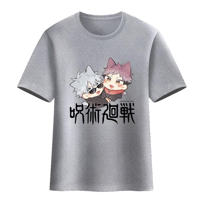 2025 New spell back to battle T-shirt animation two yuan two Nuo knotweed Uhito dog roll spine five cotton short-sleeved T-shirt