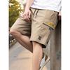 Men'S Summer Multi-Pocket Cargo Shorts, European Size Casual Shorts, Outdoor Sports Shorts, Fabric, Drawstring Waistband