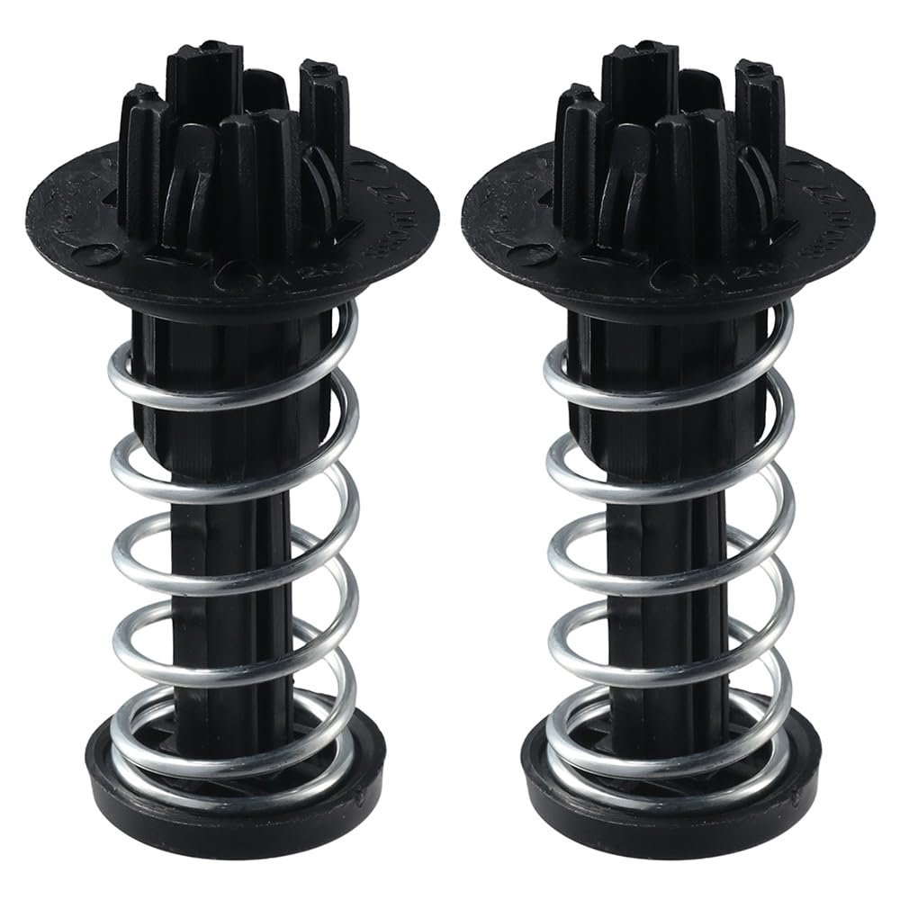 

Qicarkey 2 Pcs Safety Engine Hood Catch Springs, Black Silver ABS & Metal Hood