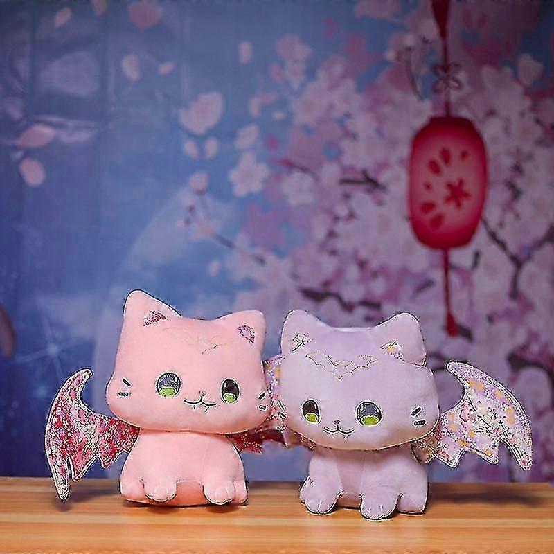 Sakura Bat Cat Doll Girly Heart Winged Cat Plush Toy Lucky Cat Rag Doll Birthday Doll