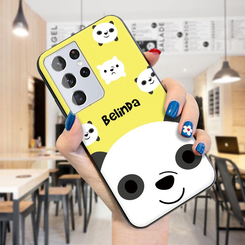 Carcasă drăguță cu urs panda Carcasă minunată pentru telefon din silicon moale TPU, rezistentă la șocuri