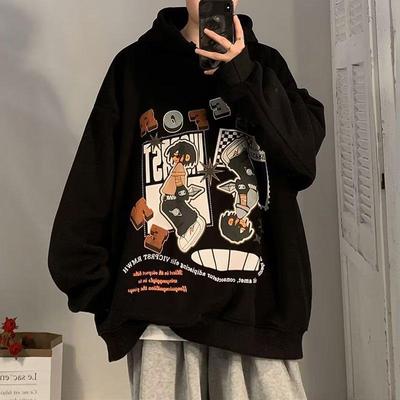 Oversize Heavy Sweater Boys Spring and Autumn Thin Large Size 2026 American Hooded Hip Hop Clothes Jacket Trendy Brand