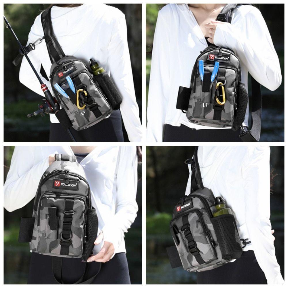 Rod Holders Fishing Chest Bag Waterproof Bait Storage Lure Fishing Bags Crossbody Waist Bag Fishing Tackle Pack Outdoor Sports
