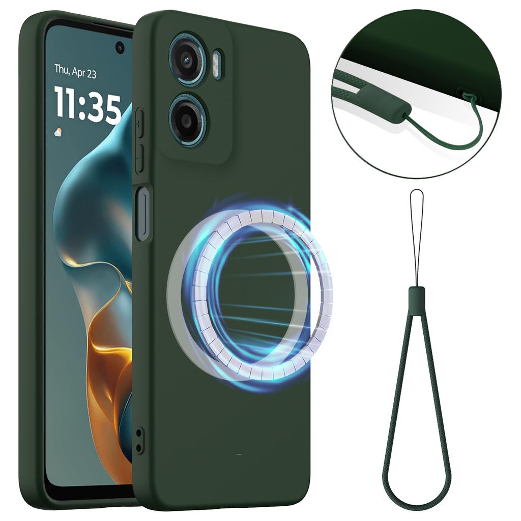 For Motorola Moto G06 Power 4G/Motorola Moto G06 4G Magnetic Case Anti-Drop Liquid Silicone Phone Cover