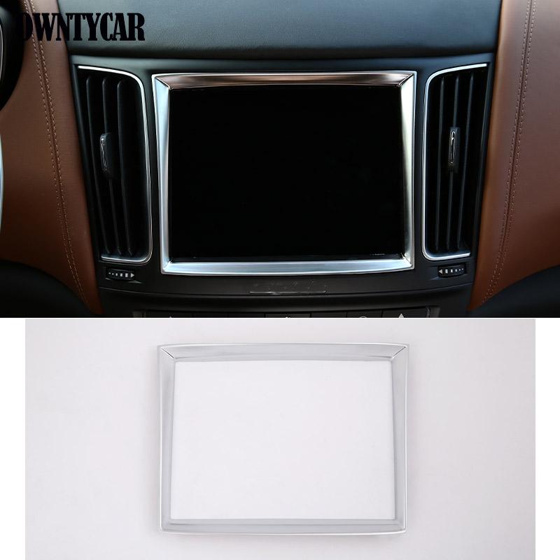 ABS Silver For Maserati Levante 2016-2025 Interior Accessories Car Interior Stickers Gear Shift Panel Cover Trim Stickers