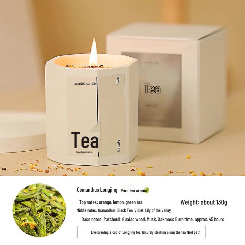 

Osmanthus Scented Candle Gift Box: Long-lasting, Low-Temperature, Premium Essential Oil for Bedroom & Home Atmosphere.