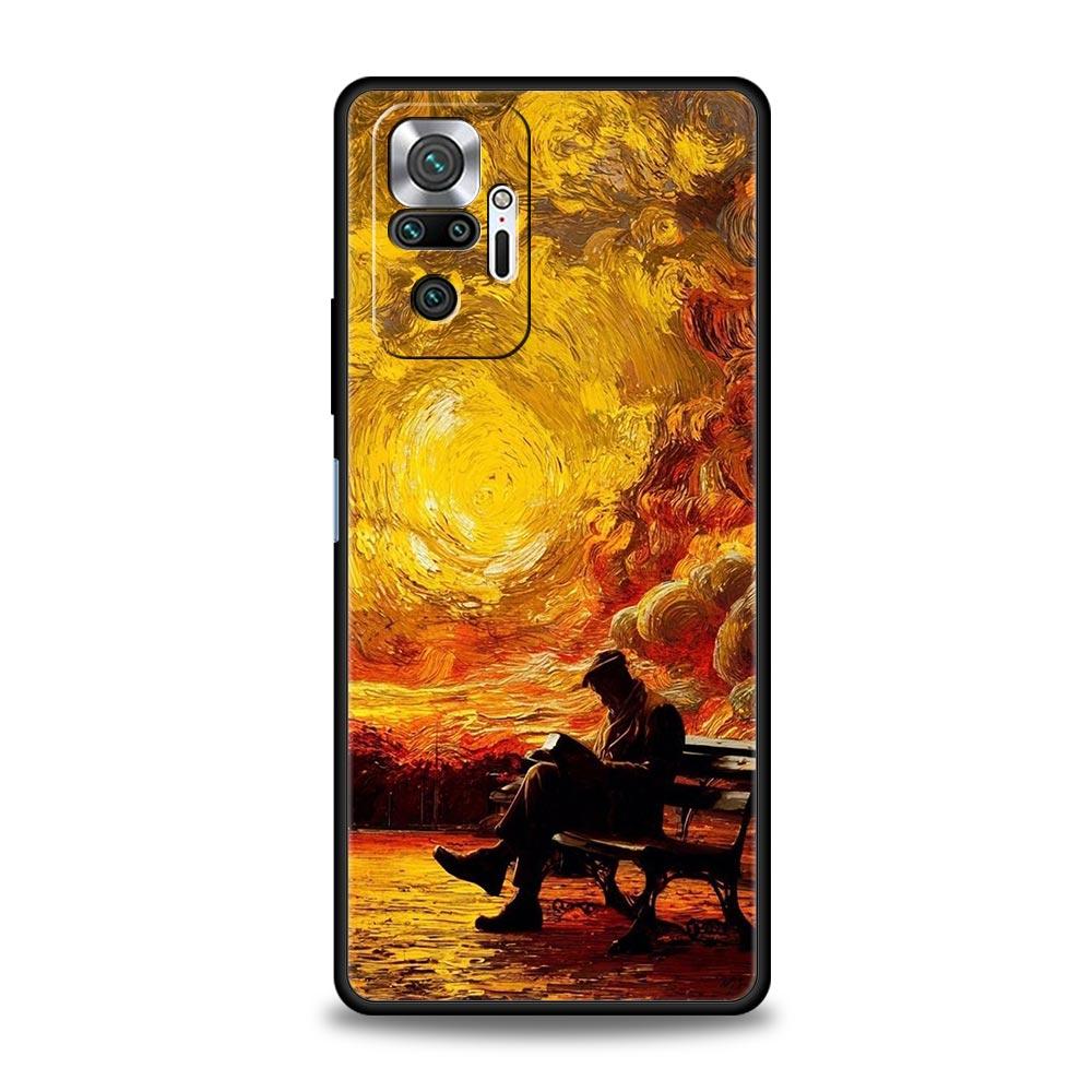 Katze Van Gogh Sternenhimmel Handyhülle Für Xiaomi Redmi Note 14 13 12 Pro Plus 5G 9S 9 10 11 4G 14C 13C 12C 10C 9C 9A Weiche Hülle