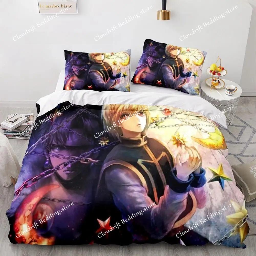 New Fashion HUNTER×HUNTER Bedding Set Single Twin Full Queen King Size Bed Set Adult Kid Bedroom Duvet Cover Sets 3D Print Anime