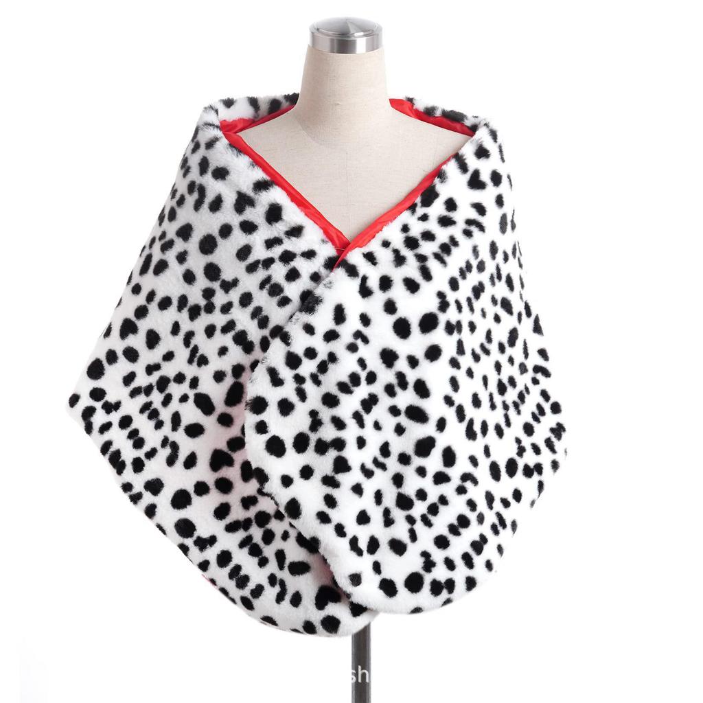 Cruella Halloween Leoparden-Schal mit Tanzhandschuhen - Trendiges Europäisches & Amerikanisches Stil-Schal