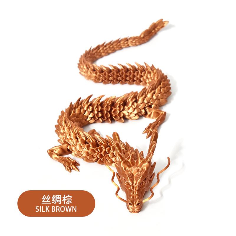 30Cm 3D Printed Conjoined Dragon Ornaments, Movable Cartoon, Creative Dragon Plants, Rockery, Fish Tank Landscaping Decoration