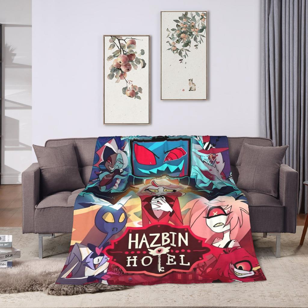 Hazbins Hotels Lucifer Anime Blanket Coral Fleece Plush Autumn/Winter   Super Warm Throw Blankets for Home Couch Bedspread