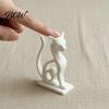 Fine Craftsmanship Collectibles Minimalist 3D Printed Cat Figurine, Decorative Animal Statue Ornament, Creative Elegant Gift for Home Small