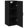 Wall Cabinet Black Oak 34.5 x 34 x 90 cm Engineered Wood