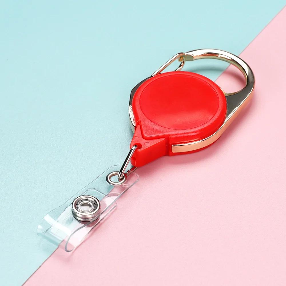 

Cute Keychain Holders Zinc Alloy Buckle Retractable Durable Badge Reels Multi-purpose Key Card Ring Holder Clip