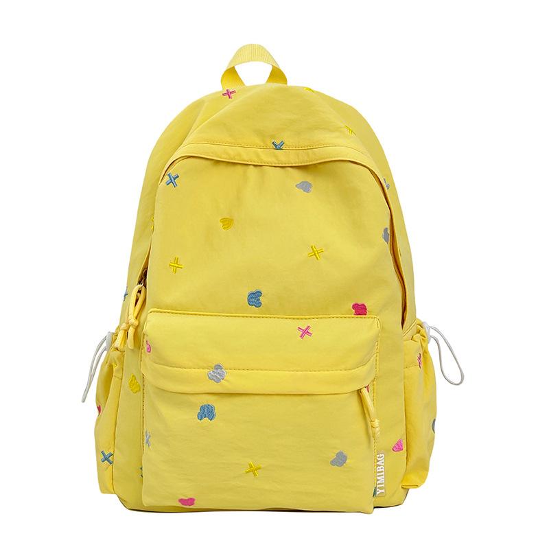 Student schoolbag cute print Japanese casual versatile backpack junior high school lightweight burden reduction large capacity backpack