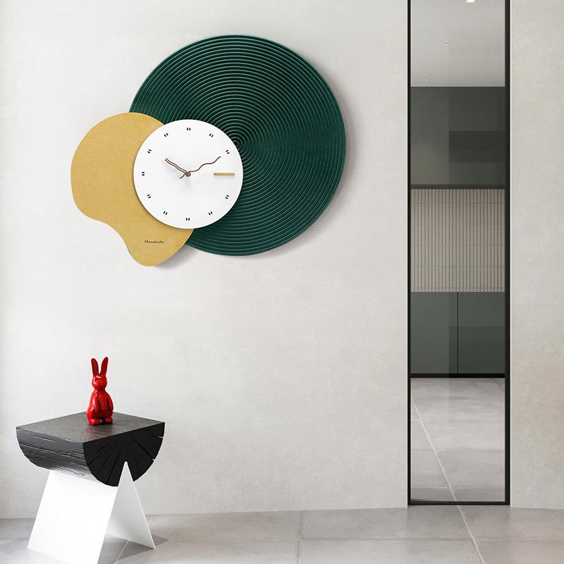Light Luxury High Wall Clocks Art Living Room Modern Wall Clocks Wall Clocks Personalized Silent Home Use Home Decor Klingel