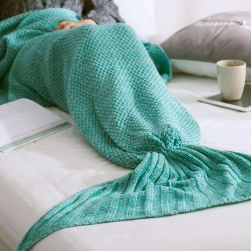 Pătură de dormit sirenă purtabilă flanel pătură coadă de sirenă toate anotimpurile copii adulți pătură confortabilă pentru îmbrățișat