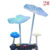 1pc Aquariums Accessories Artificial Coral Reef Glowing Lotus Leaf Mushroom Luminous Stones Fish