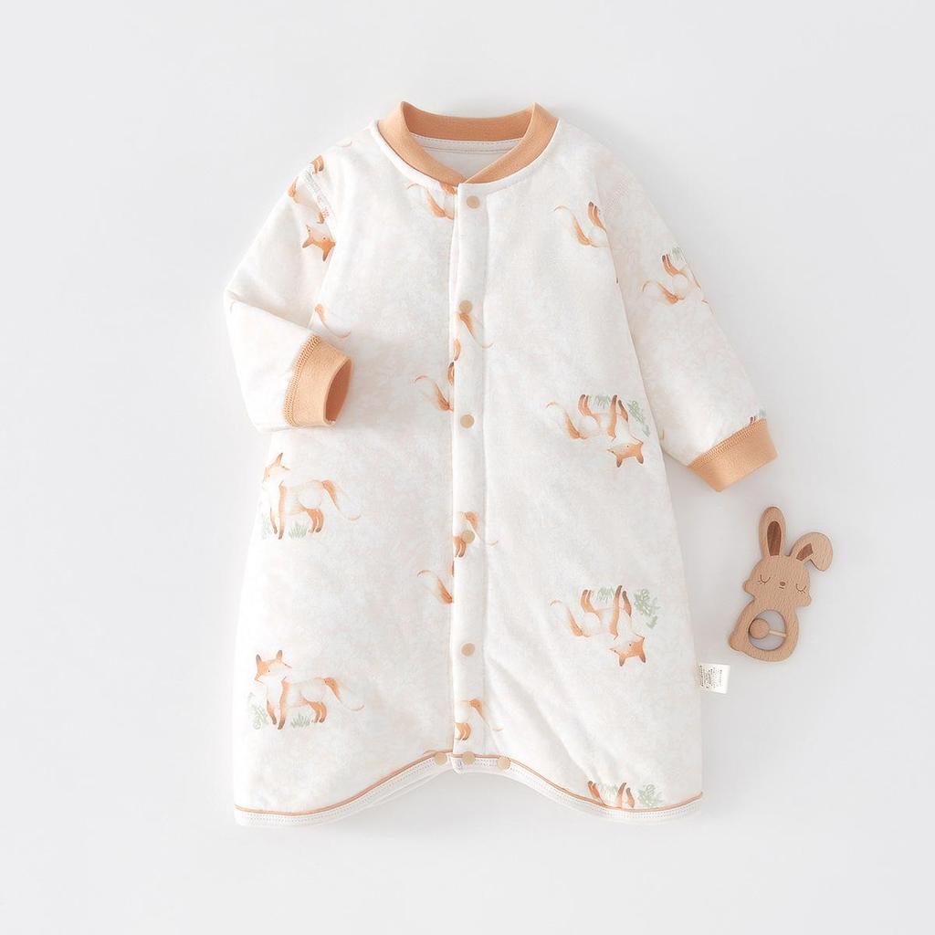 Baby Sleeping Bag: Spring & Autumn Cotton Anti-Kick Quilt Pajamas Jumpsuit