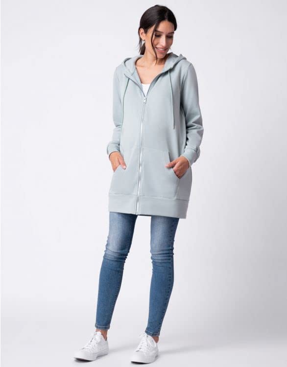 Hooded Baby Strap Compatible Maternity Sage M [Serafin] Sweatshirt, Parka, Women's, Green,
