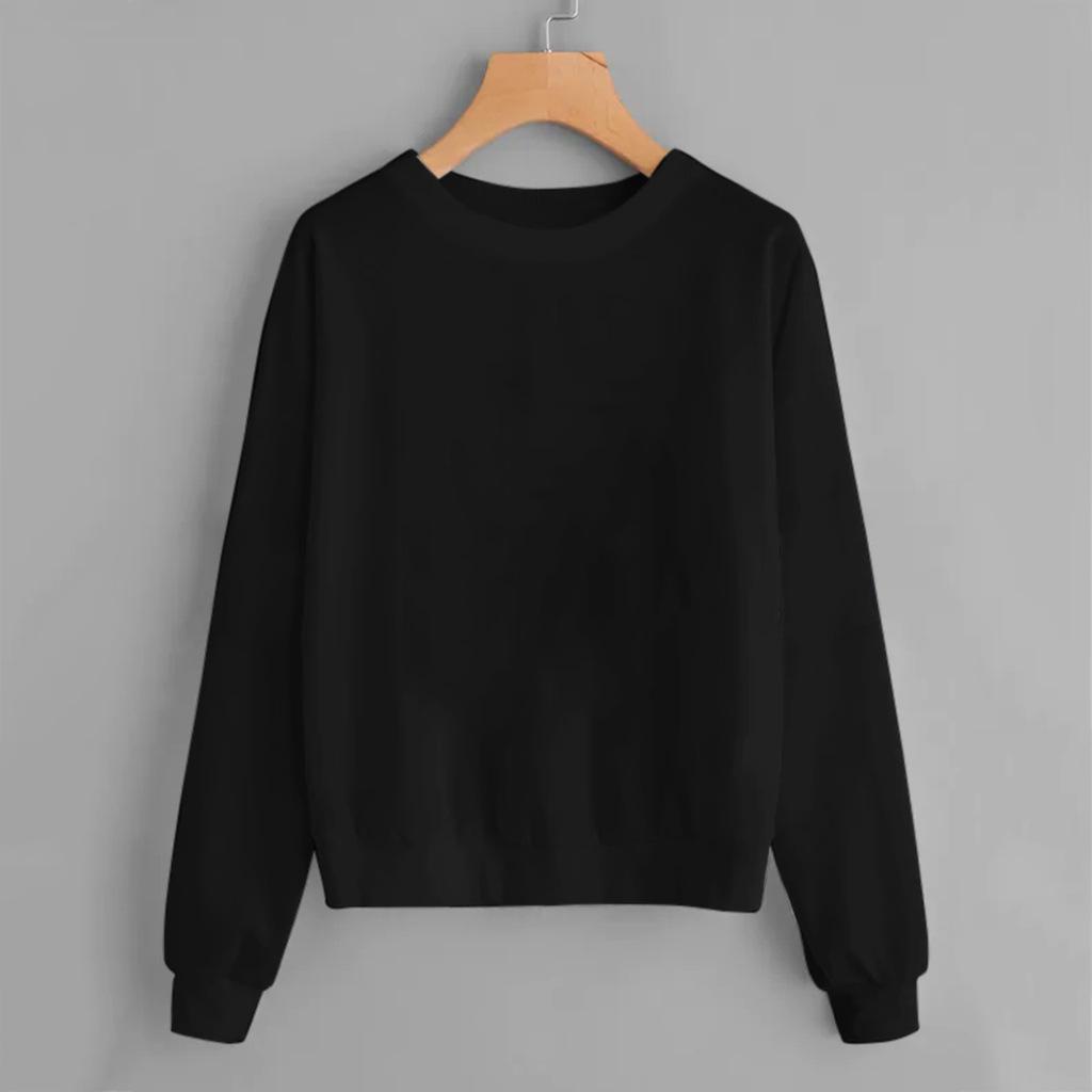 2023 Women's Loose Round Neck Hoodie - Autumn/Winter Style with Plus Velvet Thickness