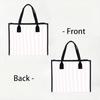 Wavy Pattern Tote Bag Casual Large Capacity Handbag for Daily Use