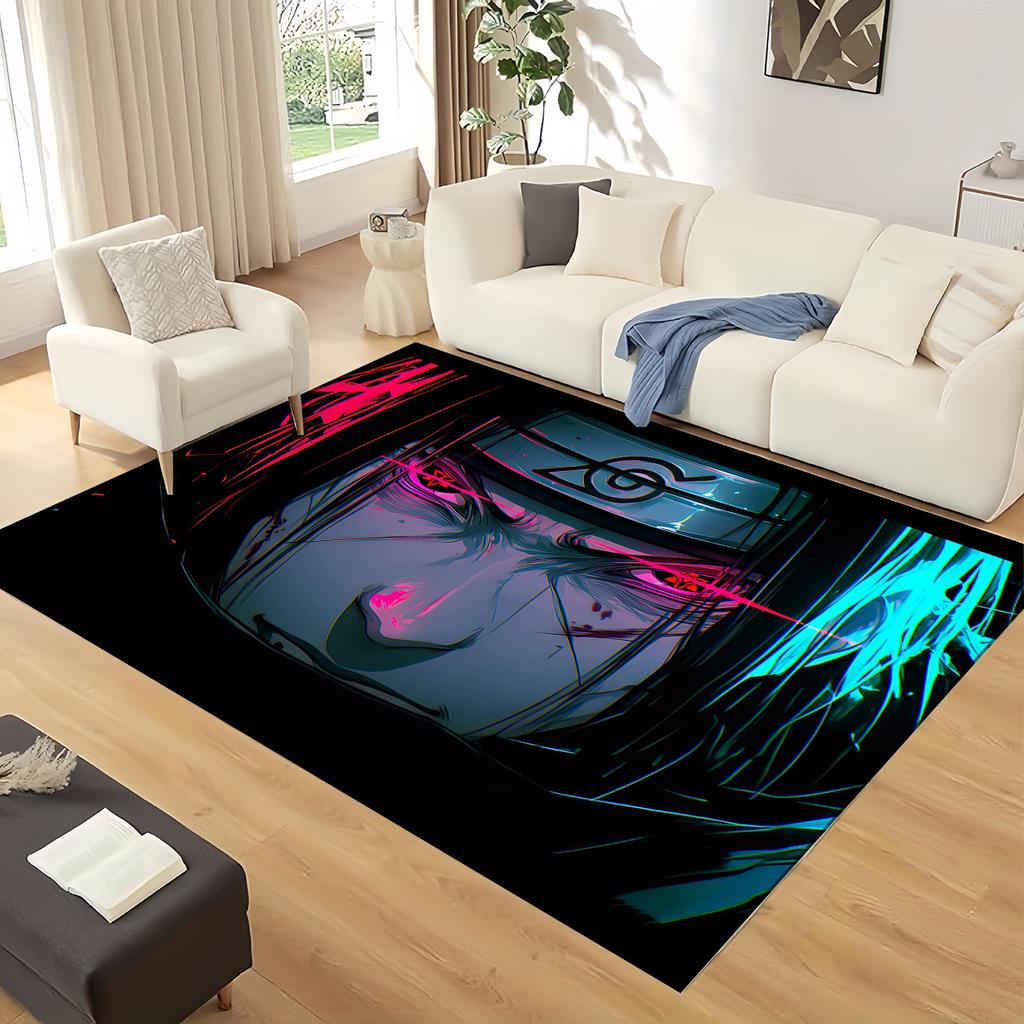 Anime 3D I-IItachii Cartoon Large Carpet Rug for Home Living Room Bedroom Sofa Doormat Decor,Area Rug Non-slip Floor Mat Gift