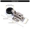 2lots Hydraulic Hinges For Glass Cabinet Door Quiet Noise Without Operations Durability Cold Rolled Steel