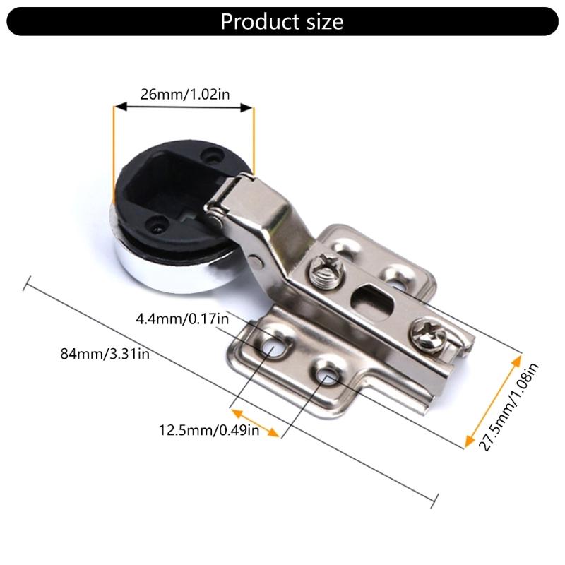 2lots Hydraulic Hinges For Glass Cabinet Door Quiet Noise Without Operations Durability Cold Rolled Steel