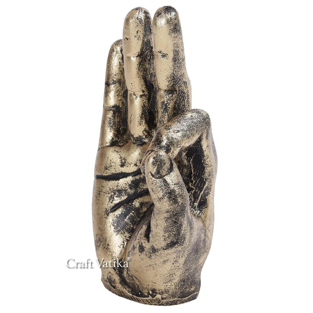 Ok Sign Hand Finger Gesture Showpiece Statue Sculpture for Home Decor Wall Shelf Office Table Desk Decoration