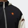 adidas Colorblock Sport-Kapuzen-Windbreaker Retro-Jacke für Herren, Schwarz