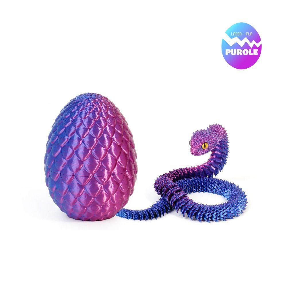 All-in-one Molding 3D Printed Snake Toys Snake Egg Animal Simulation Model Landscaping Decoration