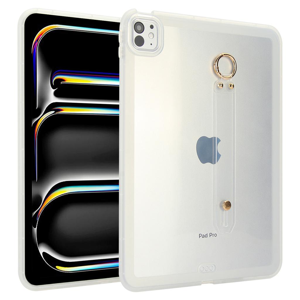 For iPad Pro 11 (2024) Case Shockproof TPU Tablet Cover with Wristband
