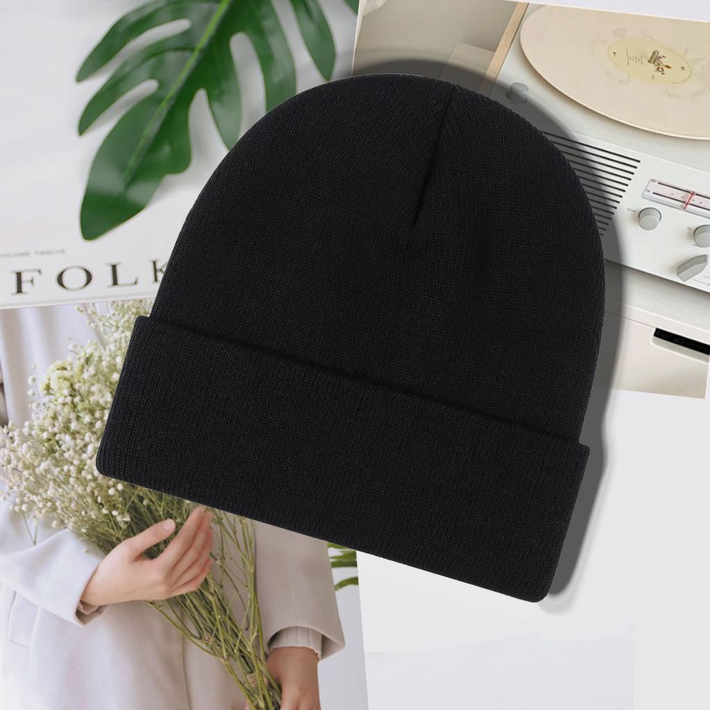 Winter Warm Skull Cap Soft Beanie Hat Thick Breathable Waterproof 100% Acrylic Watch Cap for Skiing Travel Cycling Outdoor Use