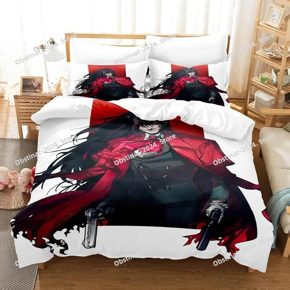 3D-Druck Anime Hellsing Bettwäsche-Set Einzelbett Twin Full Queen King Size Bettset Erwachsener Kind Schlafzimmer Bettbezug-Sets Heimtextilien