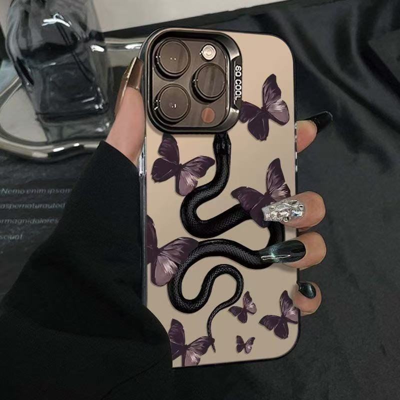 Butterfly Snake for iPhone15Pro Mobile Phone Case 15/14/16 E Laser 12 Apple 13 New 17promax