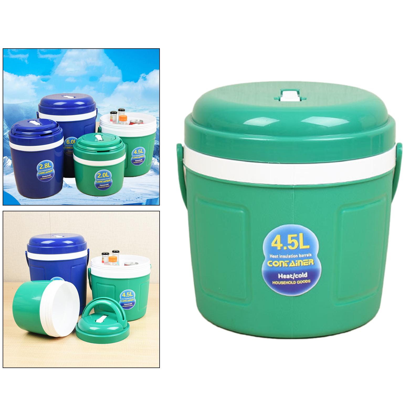 

Double Walled Car Insulated Bucket with Lid Food Heat And Round Cold Tight Ice Cube Cooler