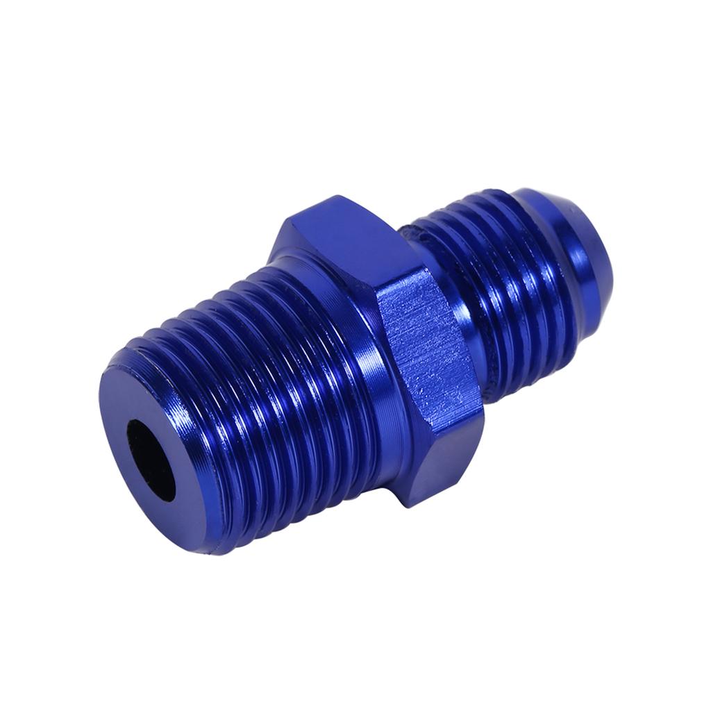 Aluminum Male Flare AN6 To 3 8  NPT Straight Fuel Oil Fitting Adapter Blue