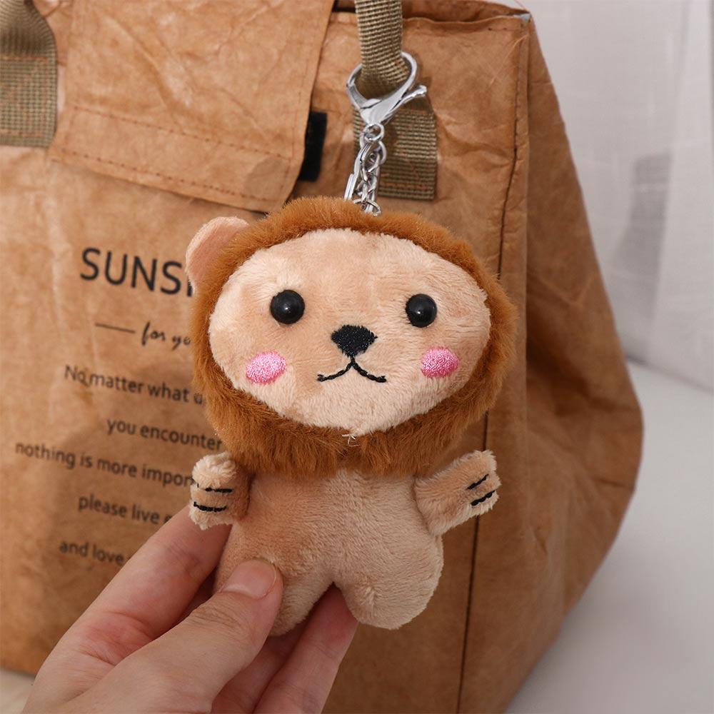 Toys Keychain Pendant Luggage Plush Pendant Lion Keyring Lion Plush Doll Lion Plush Keychain