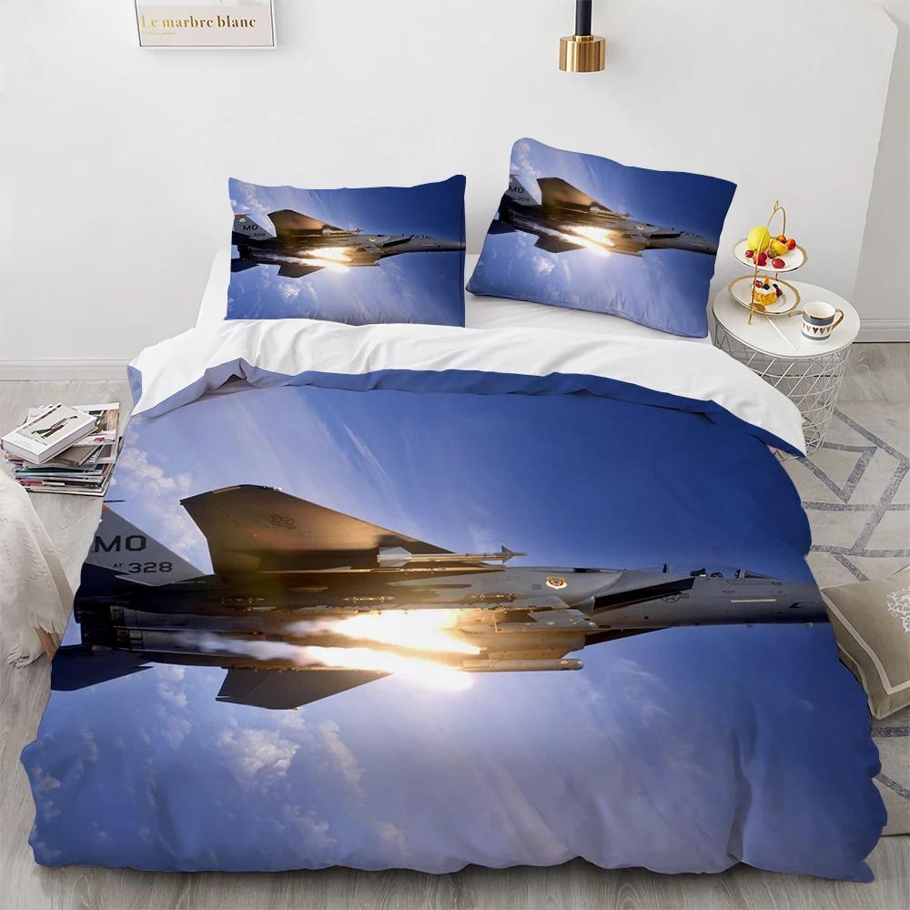 Comforter Airplane Fighter American Air Force Classic Planedecorative Bedding Set Queen Comforter For Men Boys Teen