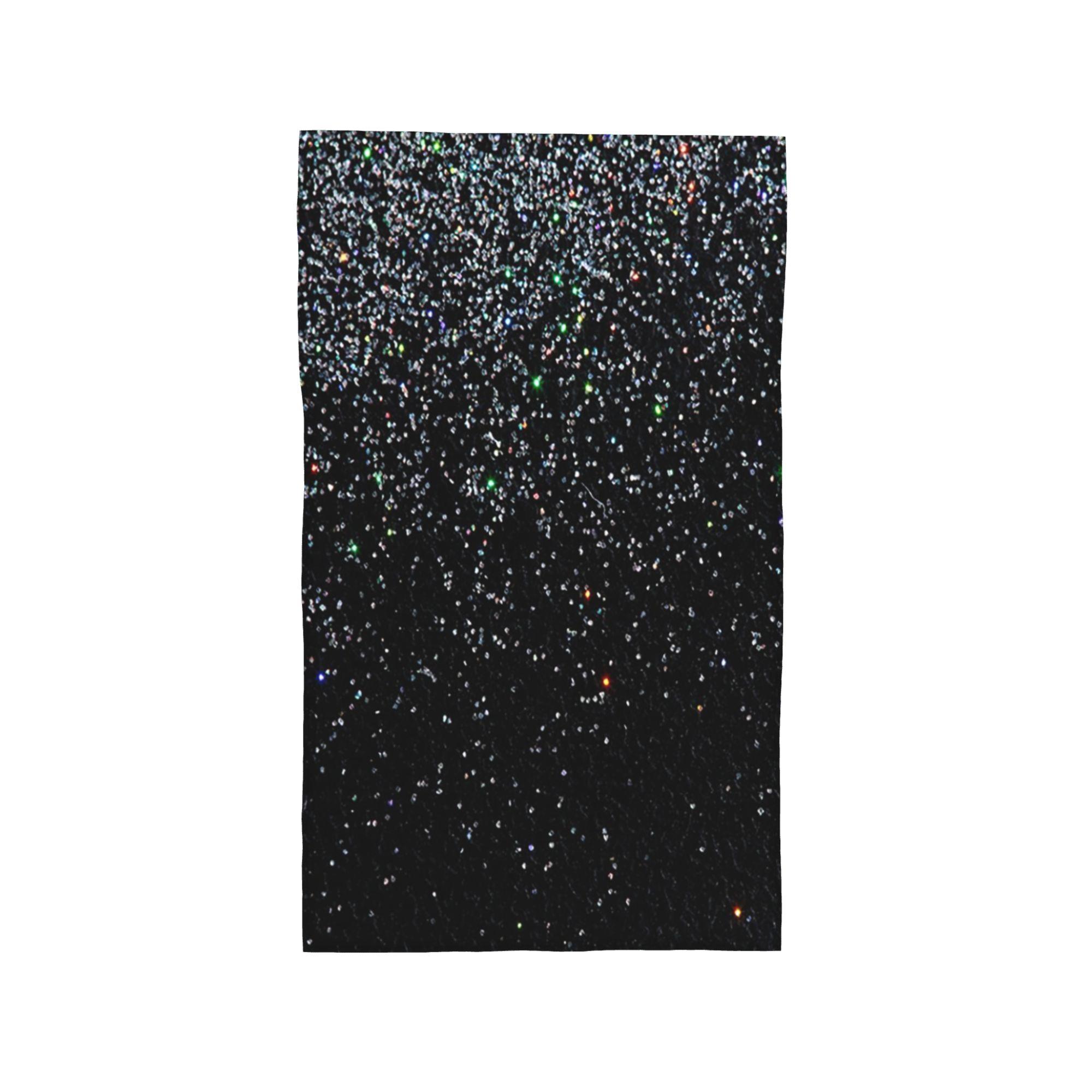 

black silver glitter Soft Face Towel Quick Dry Pool Bath Cotton Towels Breathable W40*H60(CM)
