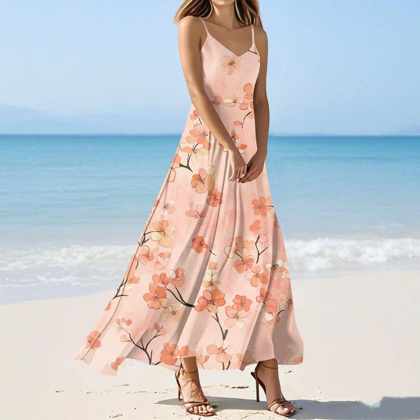 

Женские летние повседневные модные платья с принтом, платья без рукавов с V-образным вырезом S