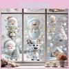 Christmas Snowman Window Clings Pvc Static Stickers For Holiday Celebration Decor